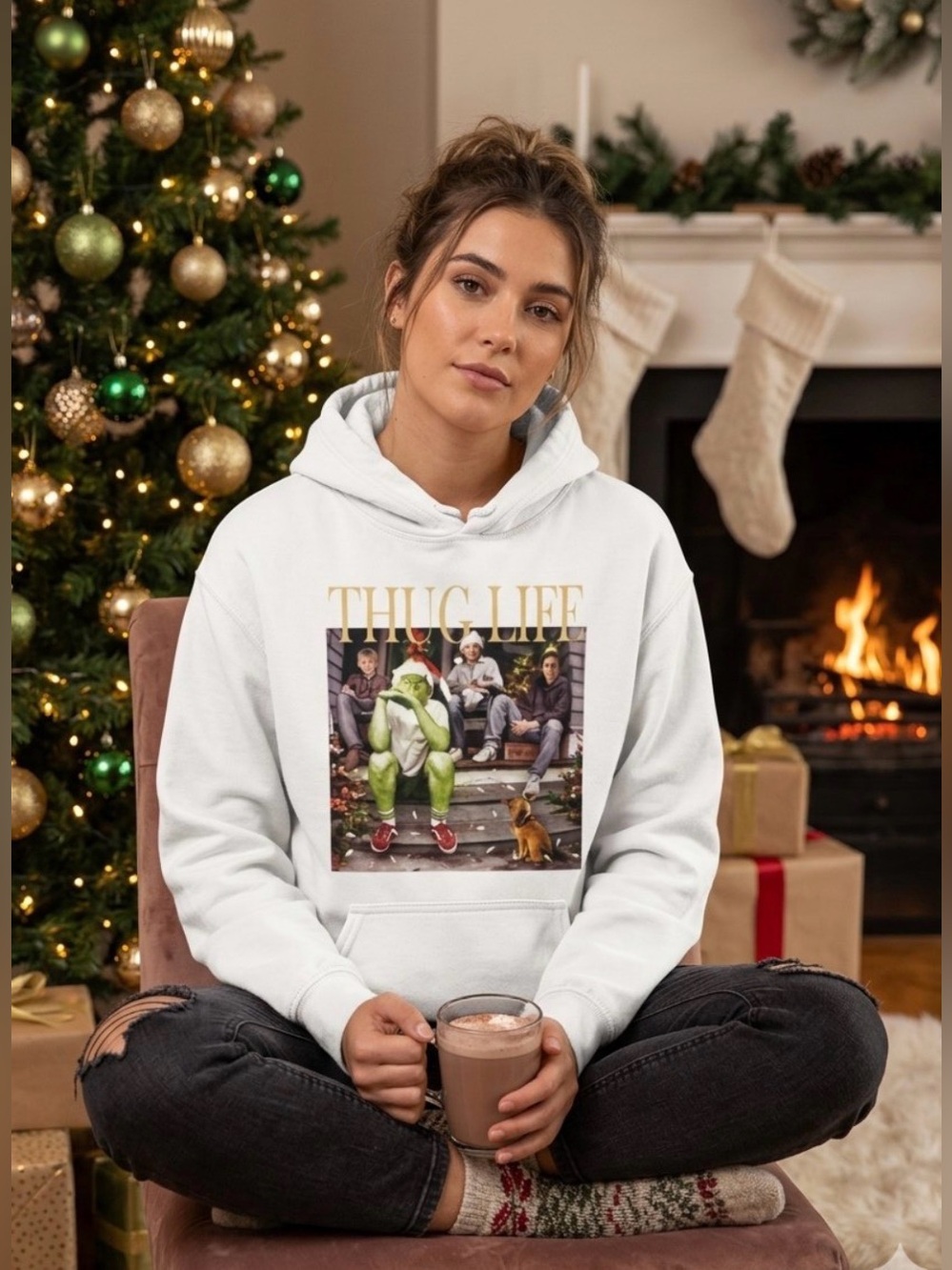 Thug Life Christmas Hoodie